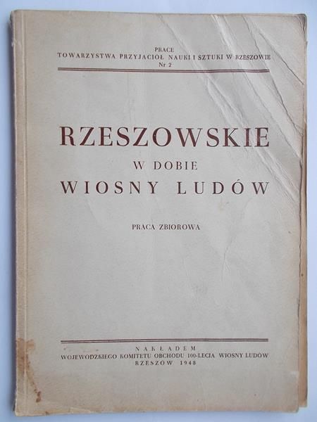 Adamowski Mieczysław (oprac.) - Rzeszowskie w dobie wiosny ludów, 1948