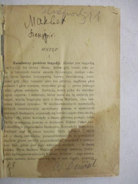Makbet, 1927r.
