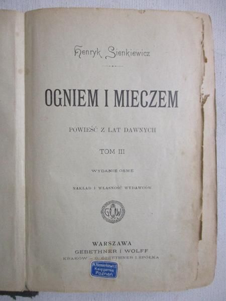 Ogniem i mieczem T. III, 1919r.