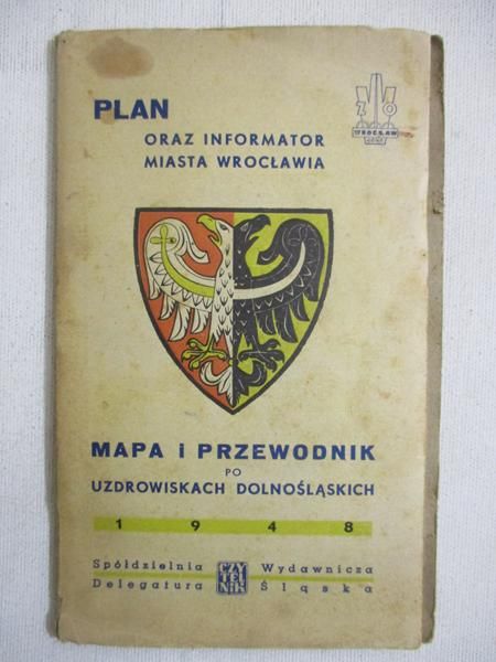 Mapa i przewodnik po uzdrowiskach dolnośląskich, 1948r.