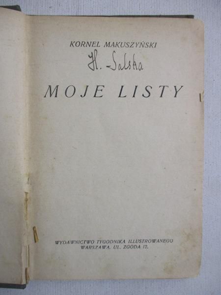 Moje listy, 1928 r.