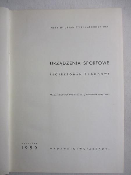 Urządzenia sportowe. Projektowanie i budowa