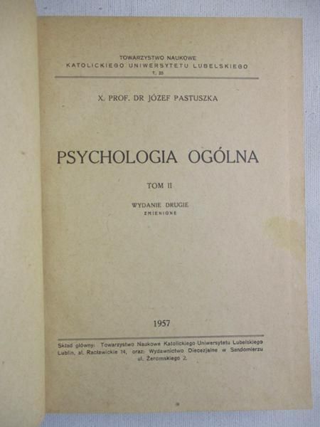 Psychologia ogólna T. II