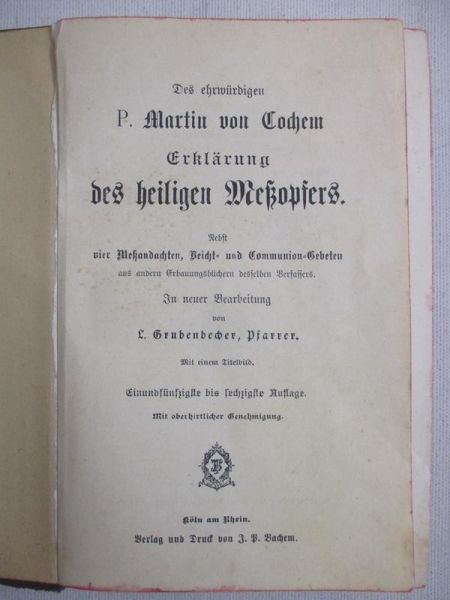 Erklarung des heiligen Messopfers, 1902 r.
