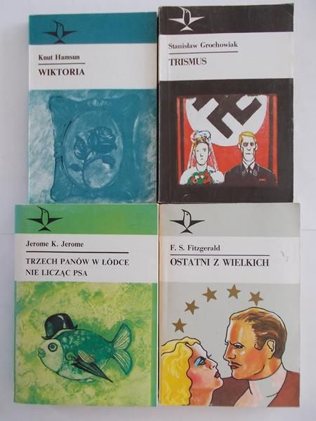 zestaw 4 książek - Wiktoria / Trimus / Trzech panów w łódce nie licząc psa / Ostatni z wielkich