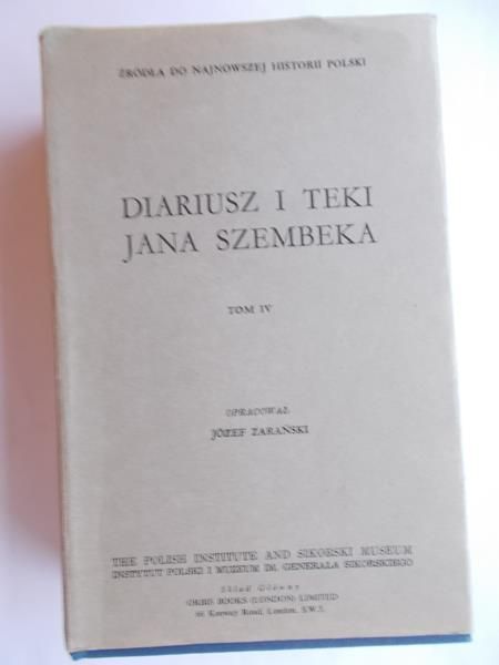 Diariusz i teki Jana Szembeka, tom IV