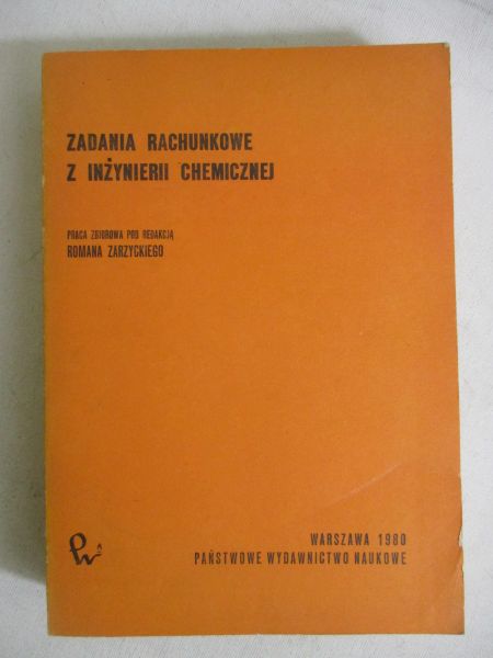 Zadania rachunkowe z inżynierii chemicznej