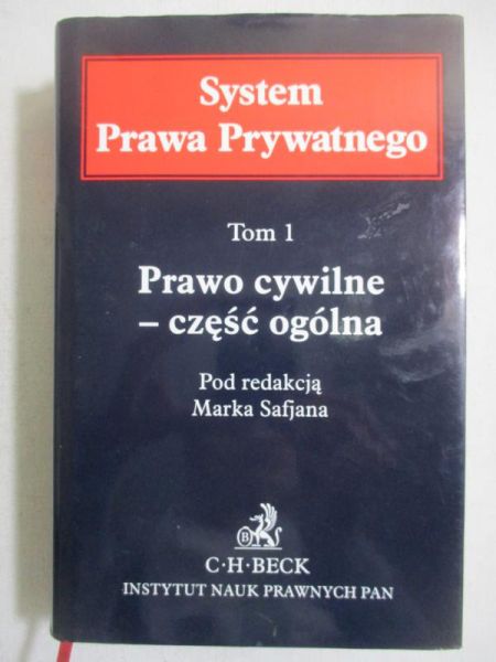System Prawa Prywatnego, tom I, Prawo cywilne - część ogólna