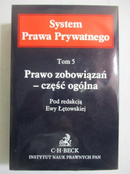 System Prawa Prywatnego, tom V, Prawo zobowiązań