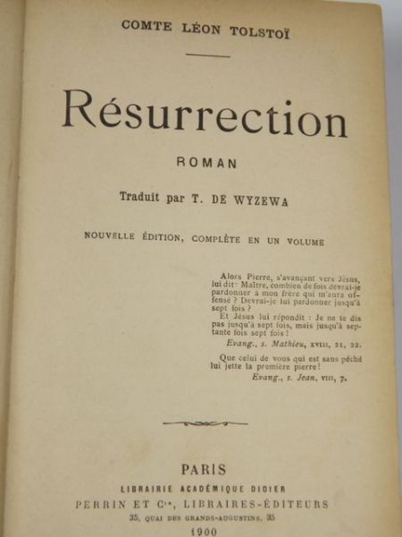 Resurrection, 1900