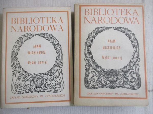 Mickiewicz Adam Wybór poezyj, BN, T. I-II