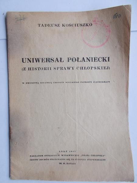Kościuszko Tadeusz - Uniwersał Połaniecki