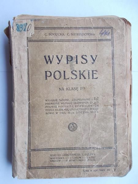 Wypisy polskie na klasę pierwszą