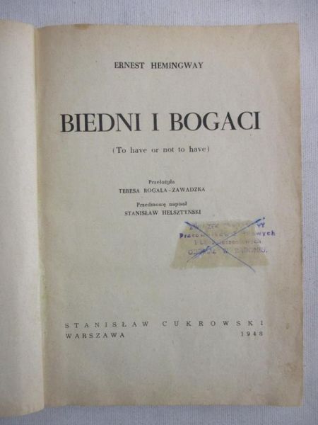 Biedni i bogaci. 1948 r.
