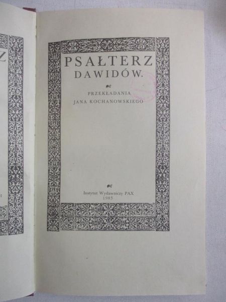 Psałterz Dawidów, Reprint