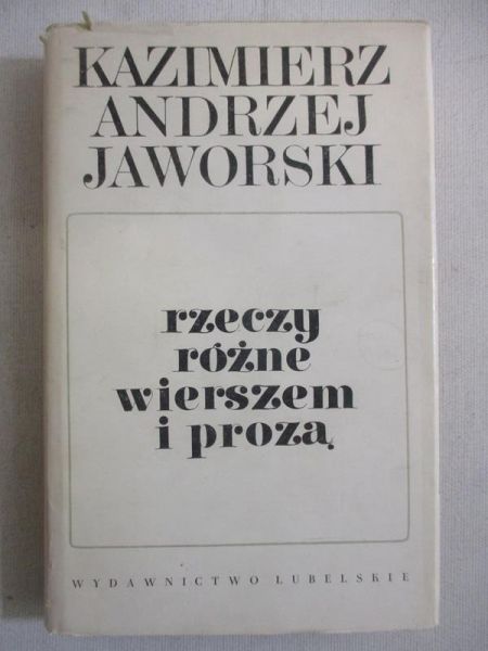 Rzeczy różne wierszem i prozą