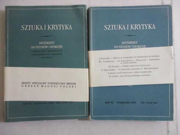 Sztuka i Krytyka : materiały do studiów i dyskusji z zakresu teorii i historii sztuki, krytyki artystycznej oraz badań nad sztuką cz. I-II