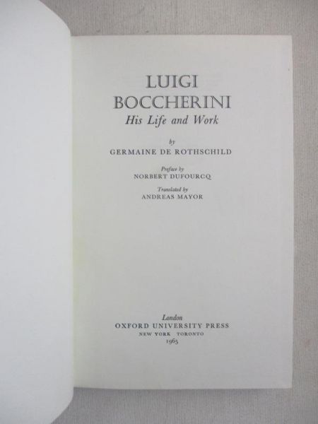 Luigi Boccherini. His Life and Work