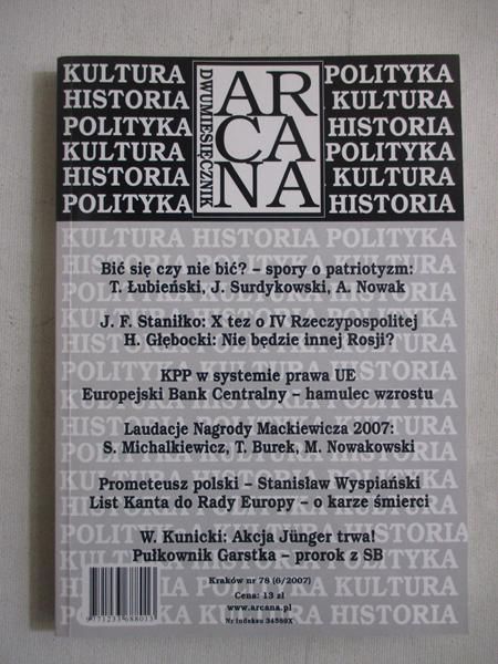 Dwumiesięcznik Arcana nr 78 (6/2007)