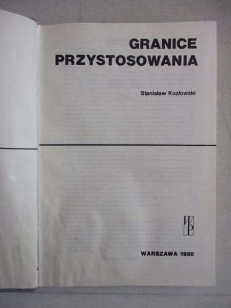 Granice przystosowania