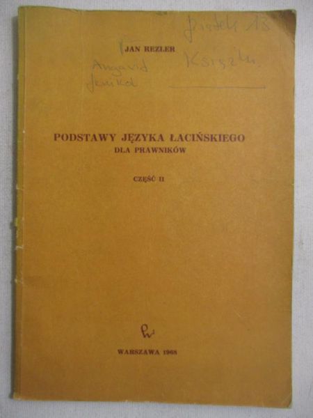 Podstawy języka łacińskiego dla prawników, Część II