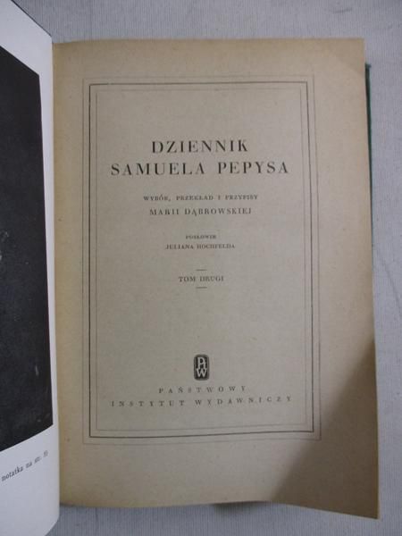 (opr.) - Dziennik Samuela Pepysa, Tom II