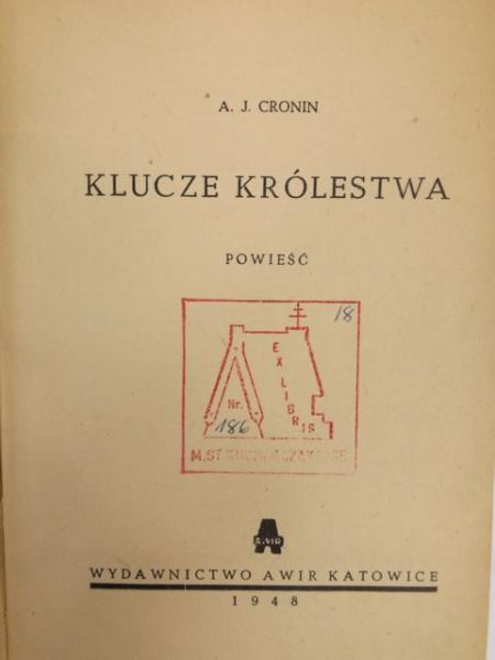 Cronin A. J. - Klucze królestwa, 1948 r.