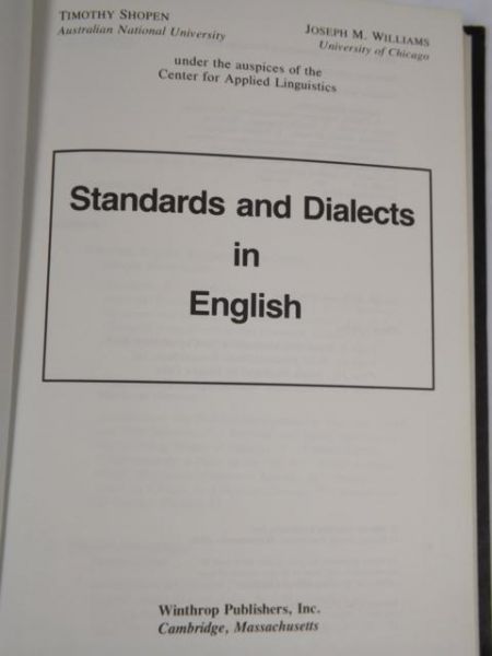 Standards and dialects  in Englisch