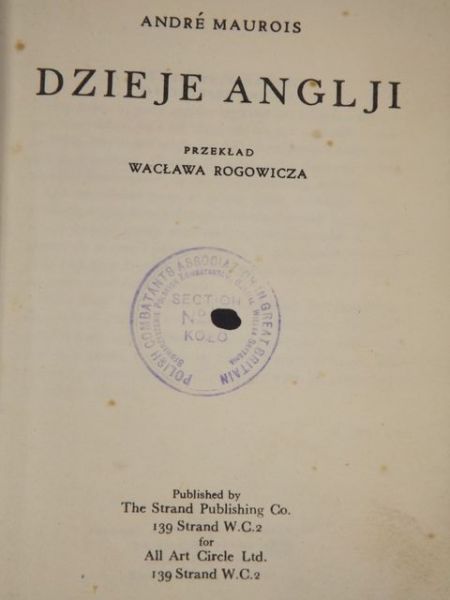 Maurois Andre - Dzieje Angli, 1947 r.
