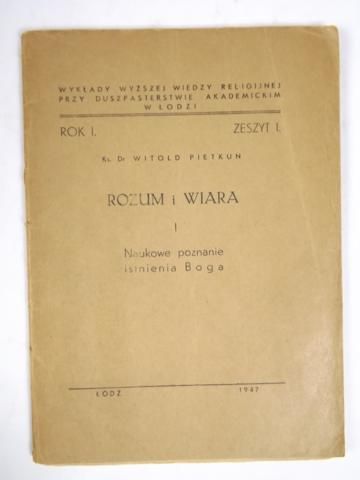 Rozum i wiara, 1947 r.