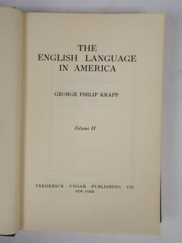 The English Language in America Vol. II