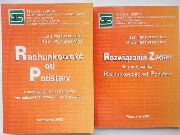 Rozwiązania zadań do podręcznika. Rachunkowość od podstaw