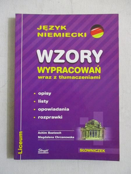 Wzory wypracowań wraz z tłumaczeniem