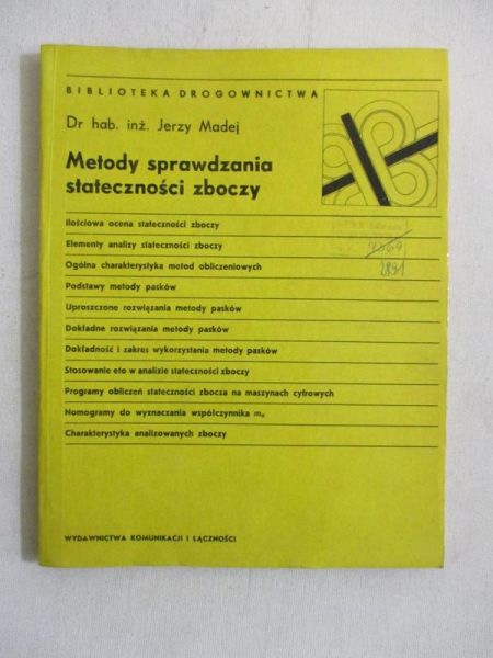 Madej Jerzy - Metody sprawdzania stateczności zboczy