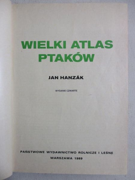 Hanzak Jan - Wielki atlas ptaków