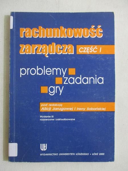 Rachunkowość zarządcza, cz. I