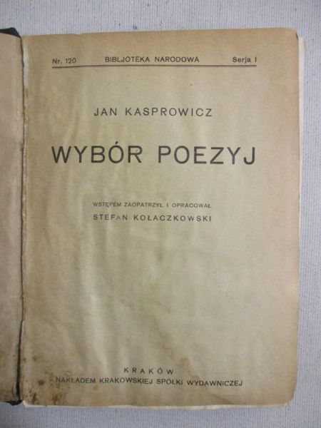Wybór poezyj, 1929 r.