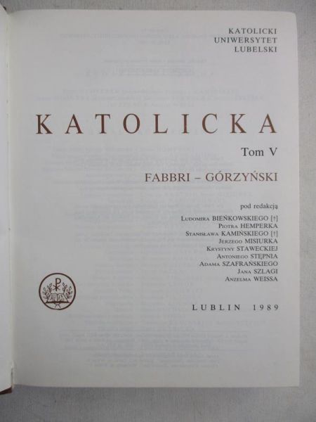 Bieńkowski Ludomir (red.) - Encyklopedia katolicka, t. 5