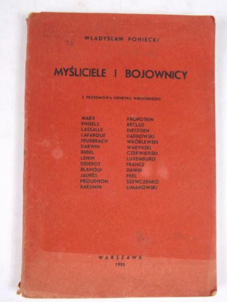 Poniecki Władysław - Myśliciele i bojownicy, 1935 r.