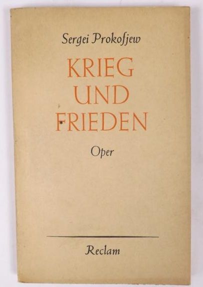 Krieg und Frieden. Oper, ok. 1945 r.