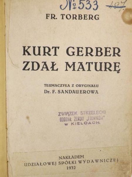 Kurt Gerber zdał maturę, 1932 r.