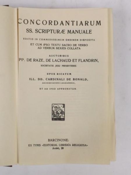 Concordantiarum ss. Scripturae Manuale