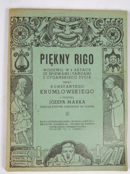 Piękny Rigo: wodewil w 4 aktach ze śpiewami i tańcami z cygańskiego życia, ca. 1900 r.