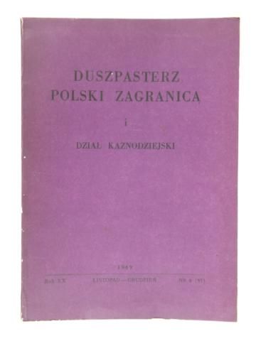 Duszpasterz Polski zagranicą, nr 6, 1969 r.