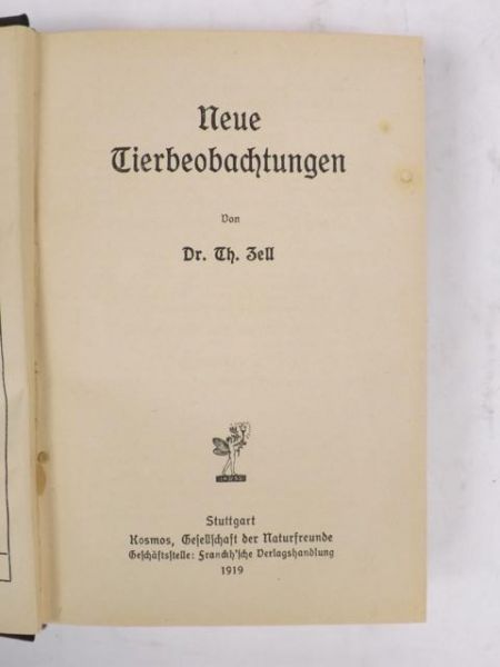 Neue Tierbeobachtungen, 1919 r.
