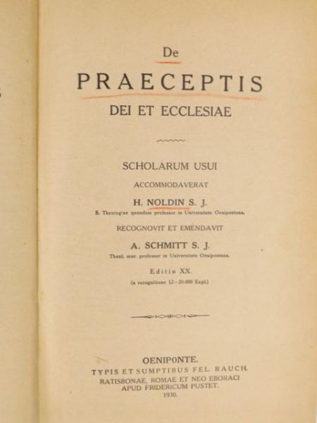 De Praeceptis Dei et Ecclesiae, 1930 r.