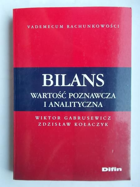Gabrusewicz Wiktor - Bilans. Wartość poznawcza i analityczna