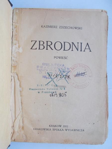 Zbrodnia, 1922 r.