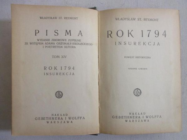 Rok 1794. Insurekcja. Powieść historyczna, 1931 r.