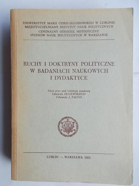 Ruchy i doktryny polityczne w badaniach naukowych i dydaktyce